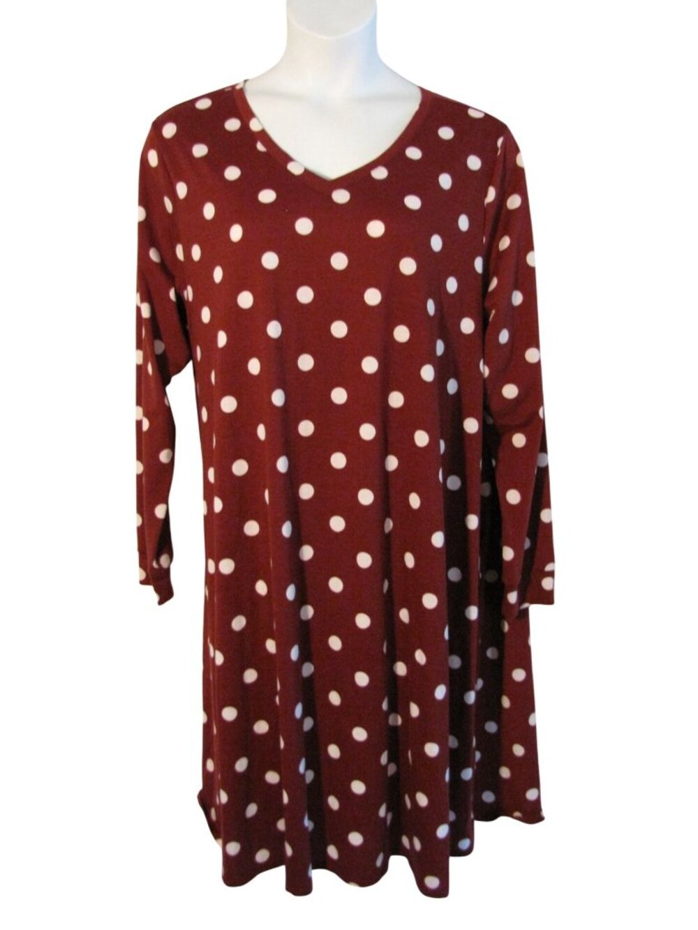 LuLaRoe 3XL 3X Red White Polka Dot Emily Dress POCKETS